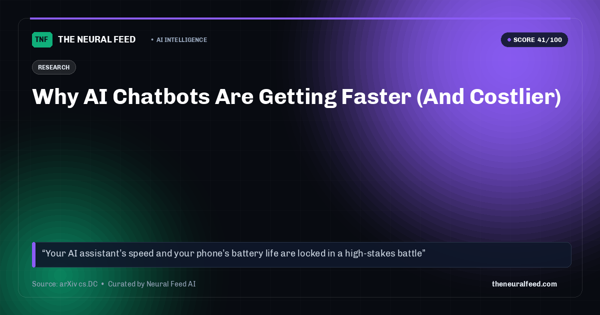 Why AI Chatbots Are Getting Faster (And Costlier)