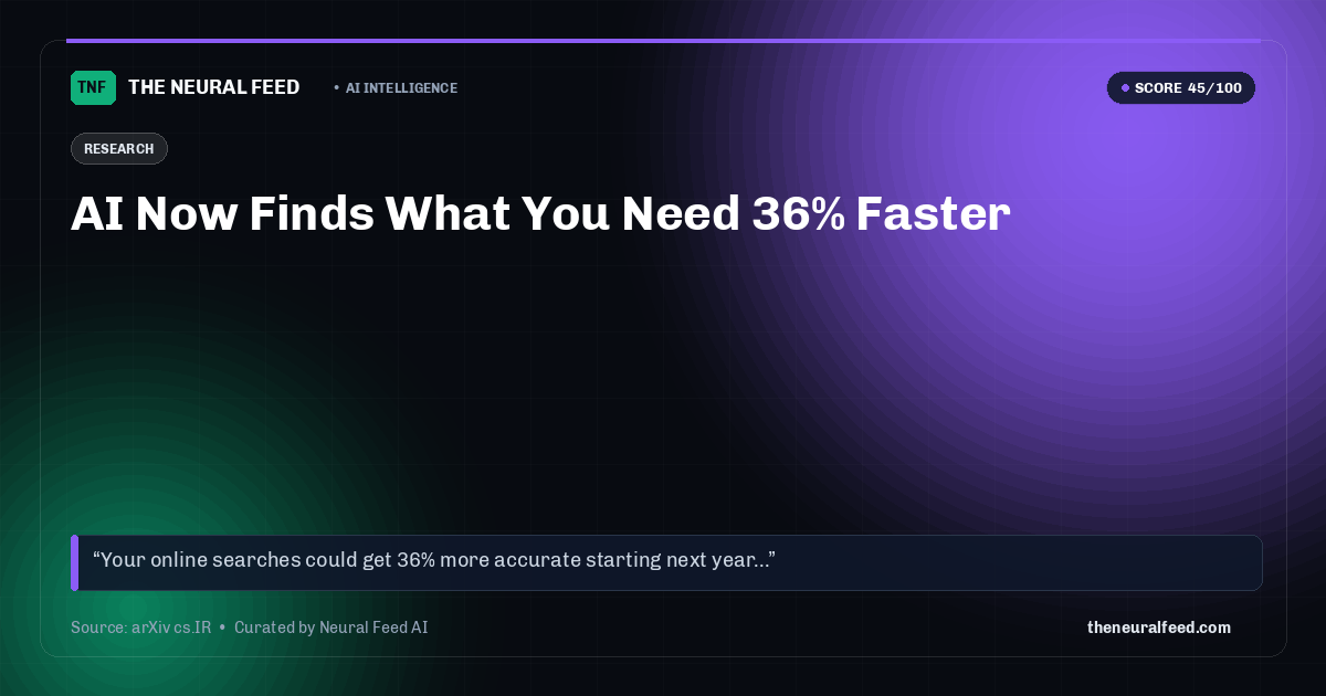 AI Now Finds What You Need 36% Faster