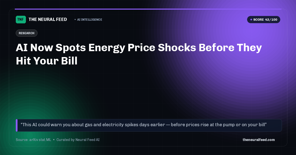 AI Now Spots Energy Price Shocks Before They Hit Your Bill