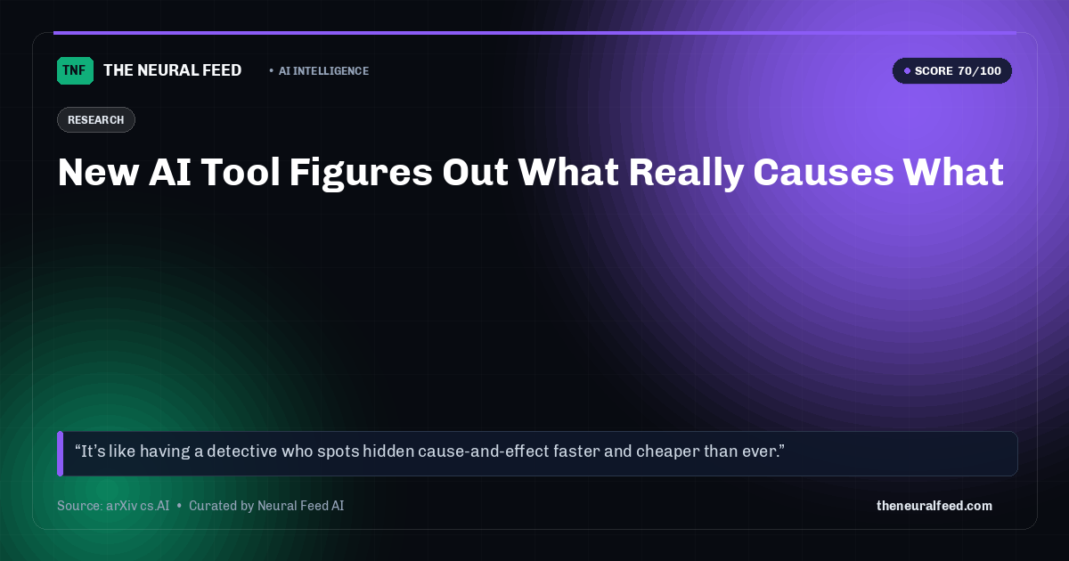 New AI Tool Figures Out What Really Causes What