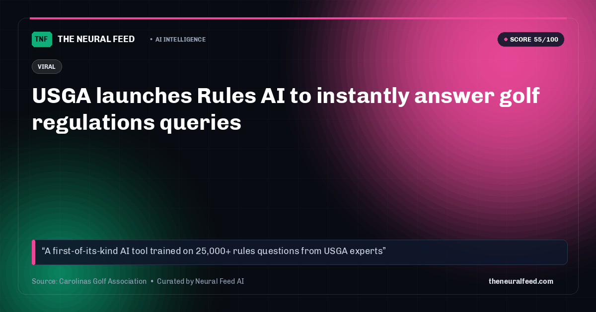 USGA launches Rules AI to instantly answer golf regulations queries