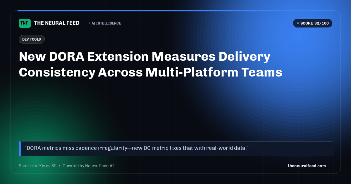 New DORA Extension Measures Delivery Consistency Across Multi-Platform Teams