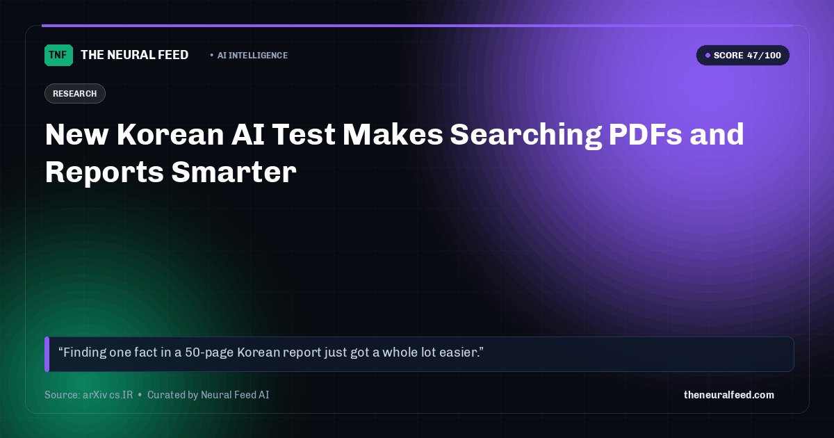 New Korean AI Test Makes Searching PDFs and Reports Smarter