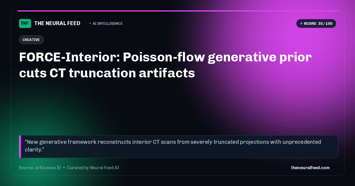 FORCE-Interior: Poisson-flow generative prior cuts CT truncation artifacts