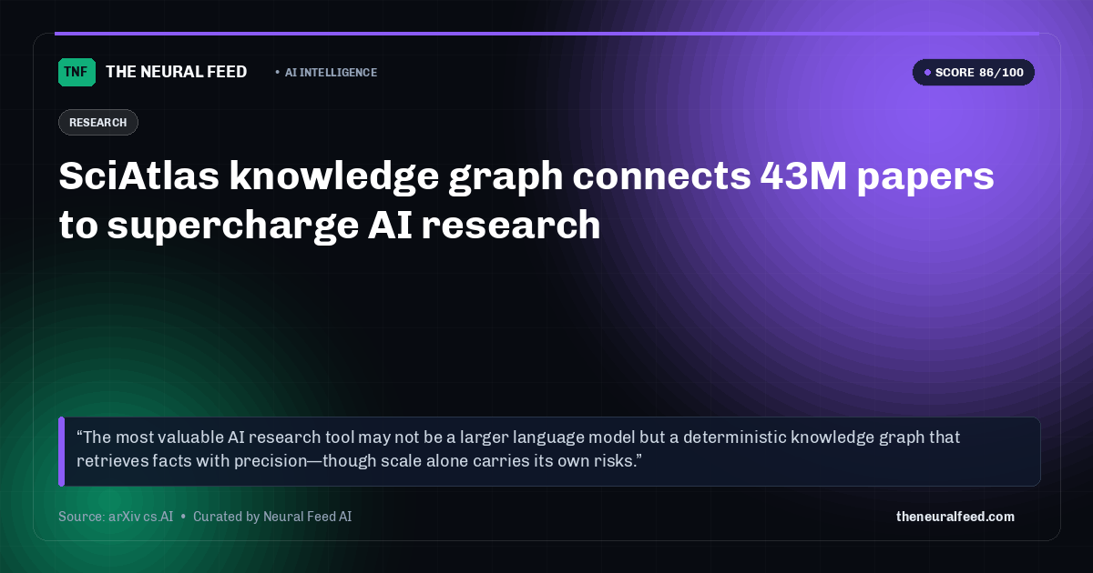 SciAtlas knowledge graph connects 43M papers to supercharge AI research