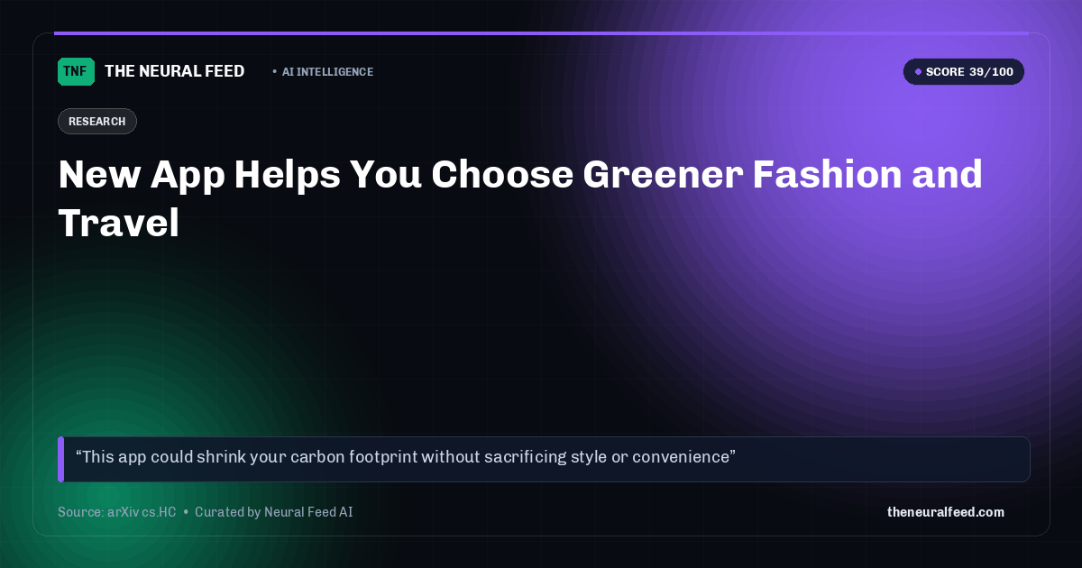 New App Helps You Choose Greener Fashion and Travel