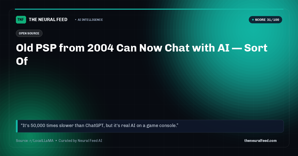 Old PSP from 2004 Can Now Chat with AI — Sort Of