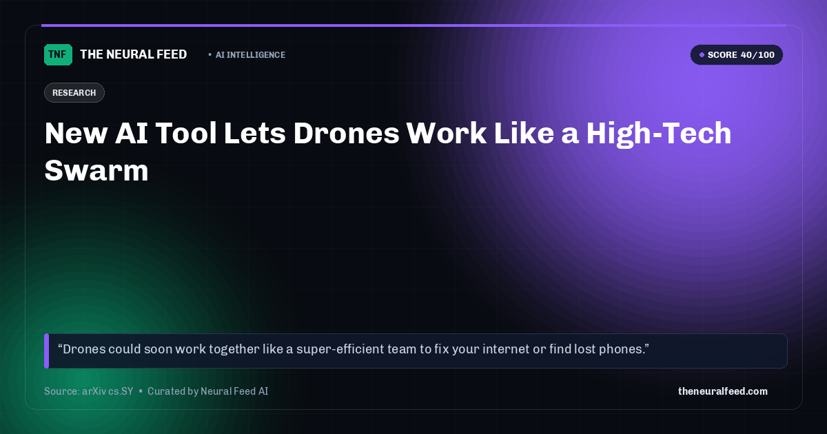 New AI Tool Lets Drones Work Like a High-Tech Swarm