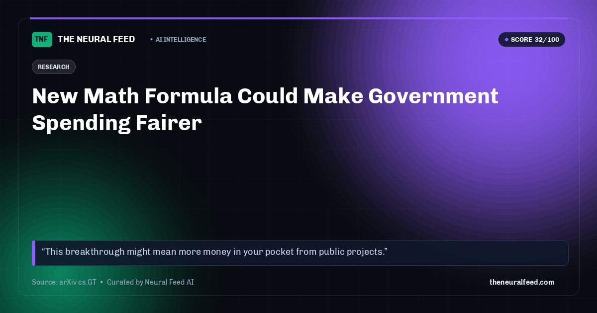 New Math Formula Could Make Government Spending Fairer