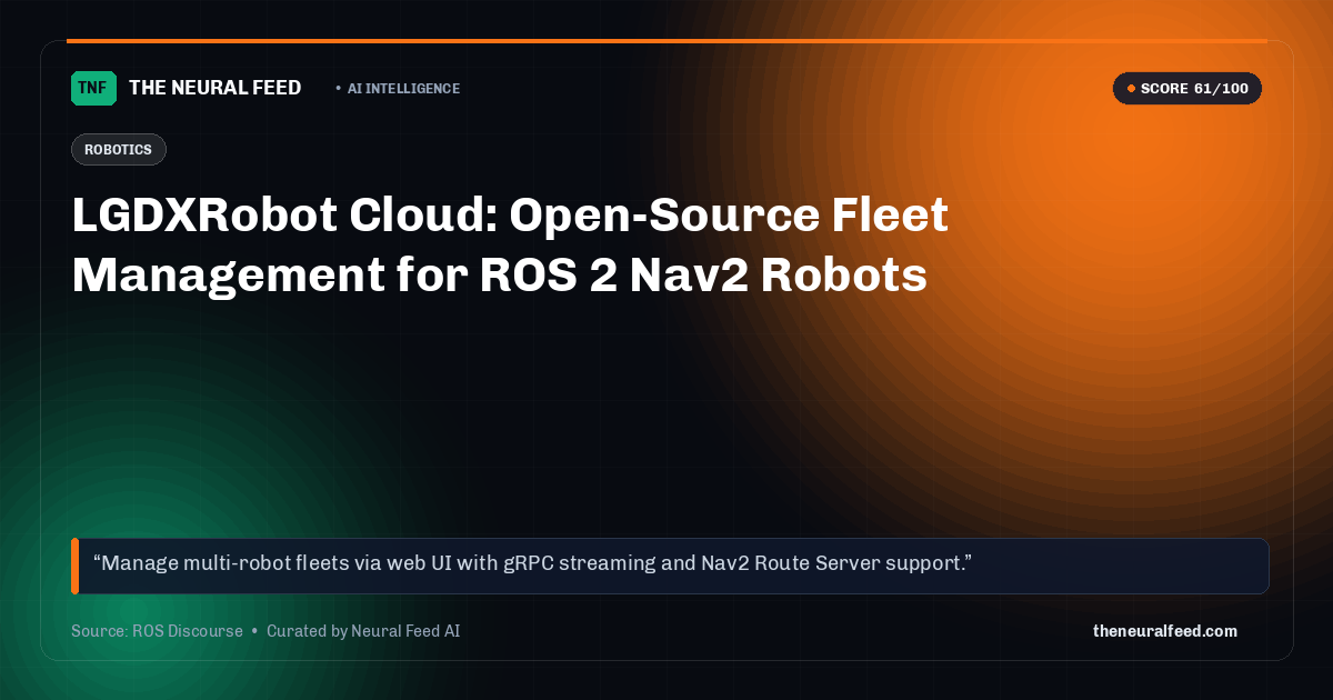 LGDXRobot Cloud: Open-Source Fleet Management for ROS 2 Nav2 Robots