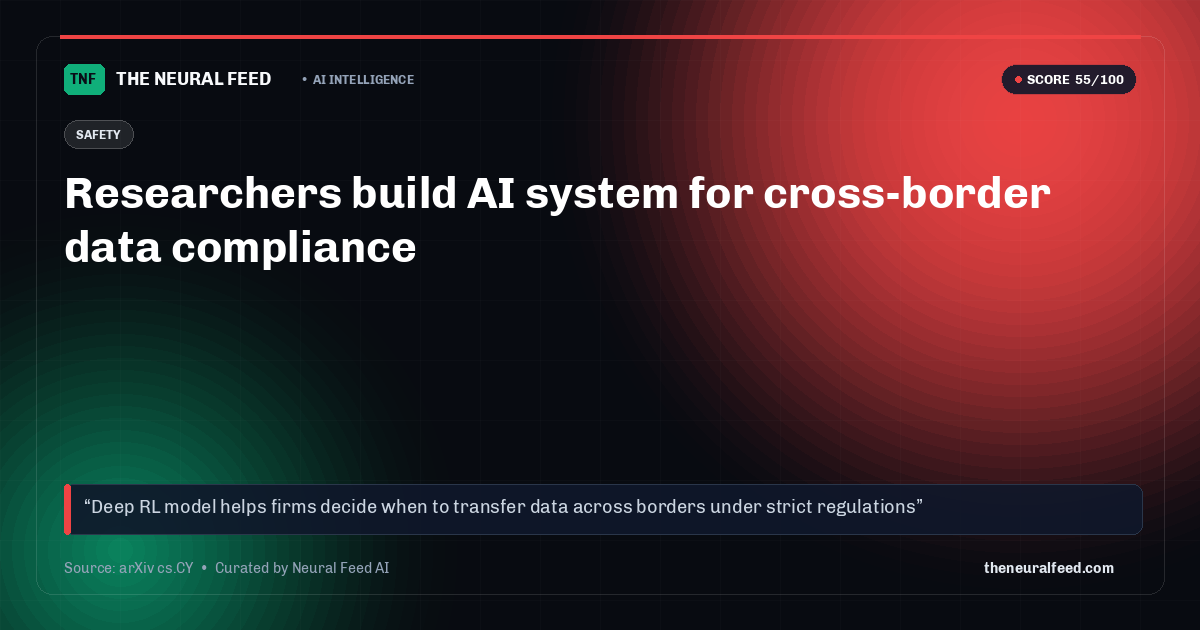 Researchers build AI system for cross-border data compliance
