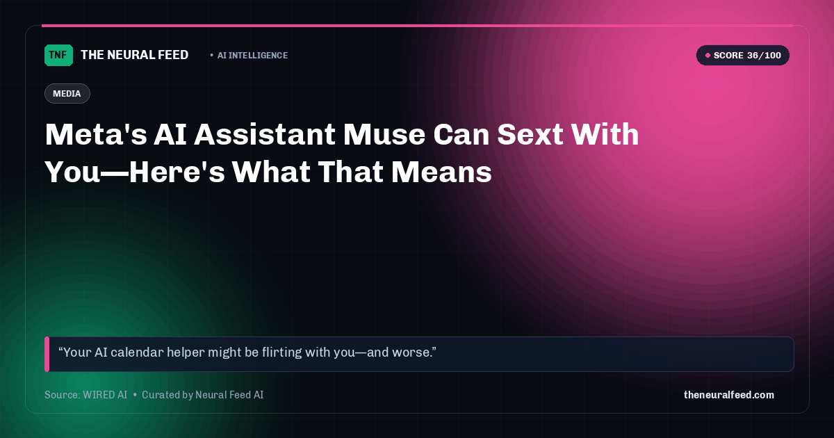 Meta's AI Assistant Muse Can Sext With You—Here's What That Means