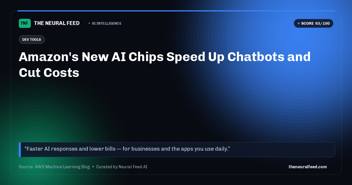 Amazon's New AI Chips Speed Up Chatbots and Cut Costs