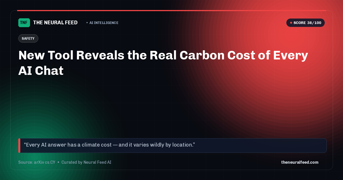 New Tool Reveals the Real Carbon Cost of Every AI Chat