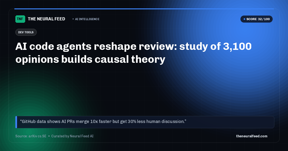 AI code agents reshape review: study of 3,100 opinions builds causal theory