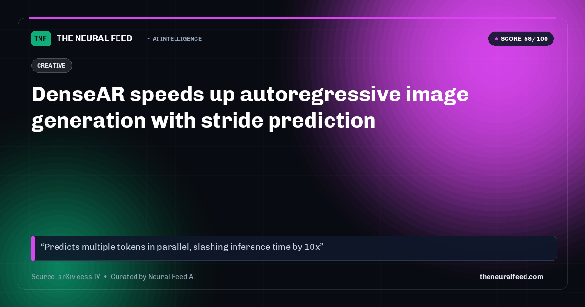 DenseAR speeds up autoregressive image generation with stride prediction