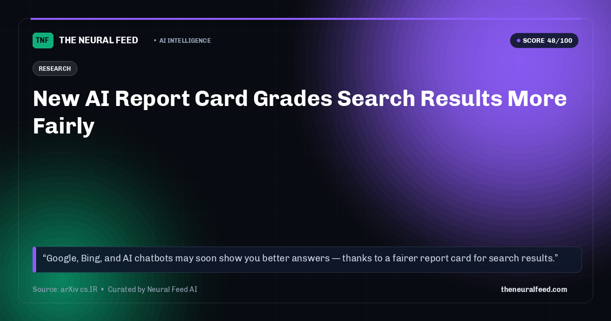 New AI Report Card Grades Search Results More Fairly