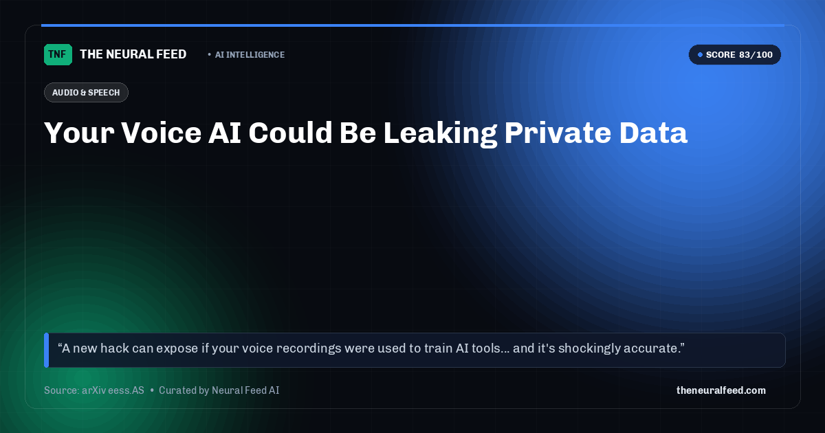 Your Voice AI Could Be Leaking Private Data