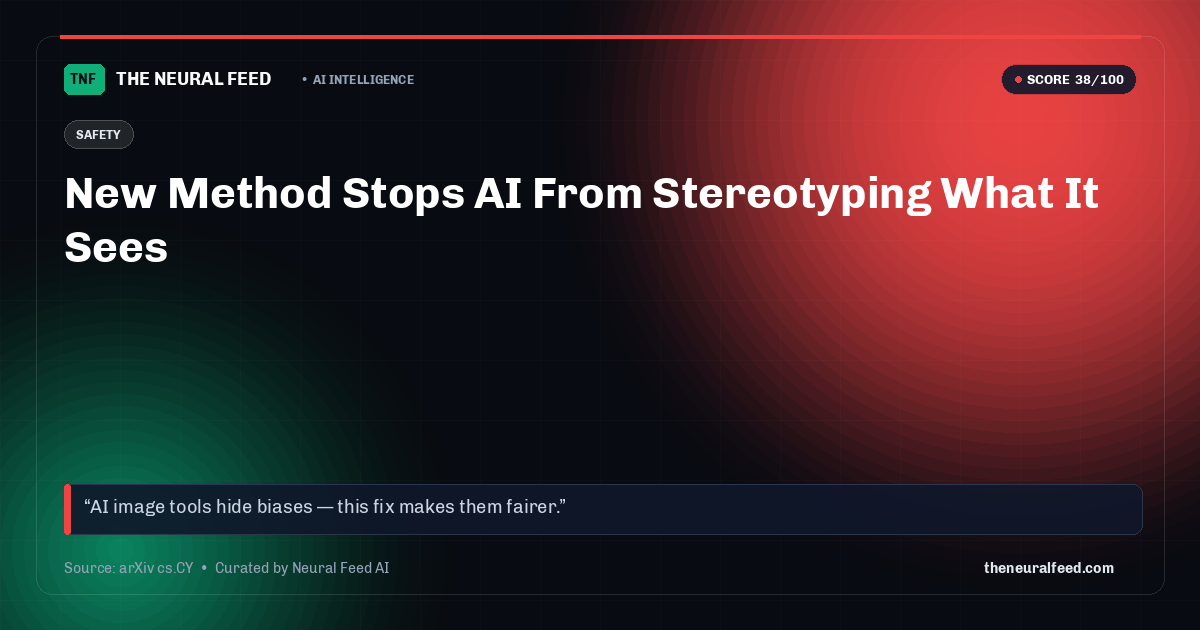 New Method Stops AI From Stereotyping What It Sees