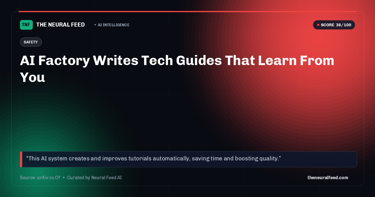 AI Factory Writes Tech Guides That Learn From You