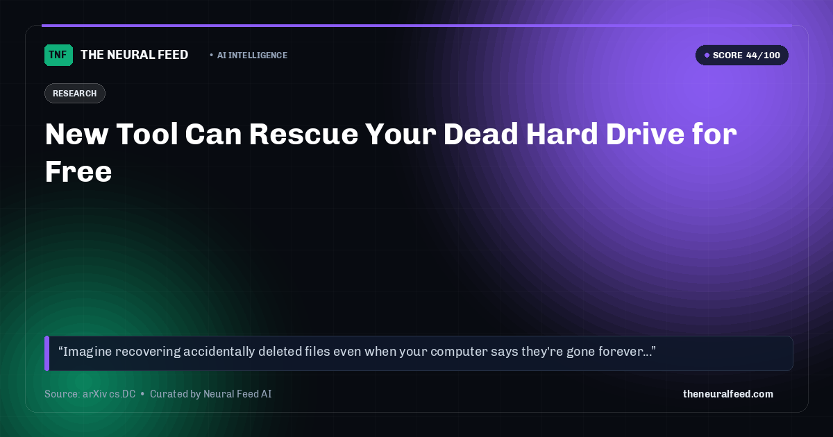 New Tool Can Rescue Your Dead Hard Drive for Free