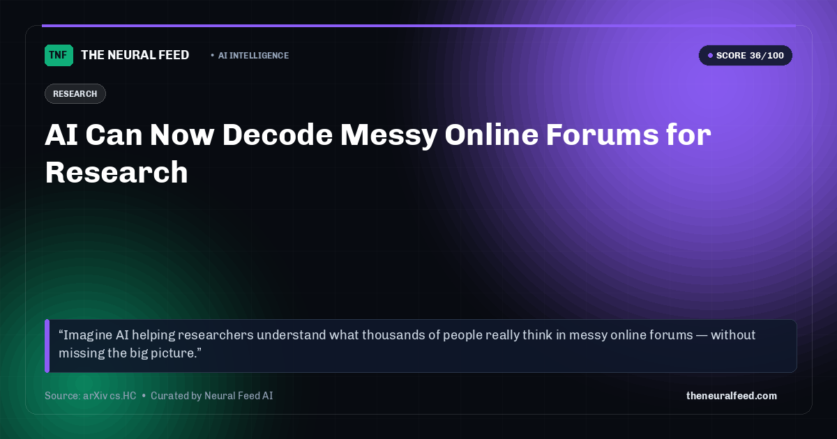 AI Can Now Decode Messy Online Forums for Research