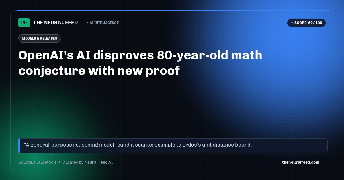 OpenAI's AI disproves 80-year-old math conjecture with new proof