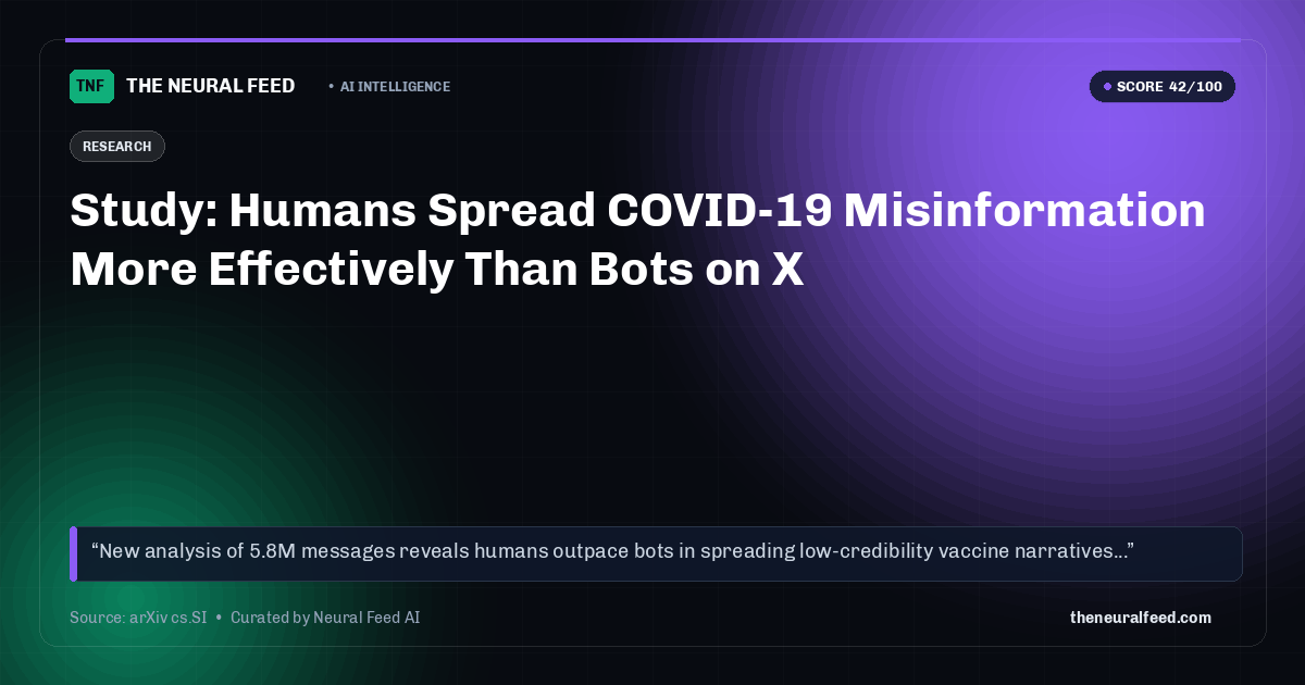 Study: Humans Spread COVID-19 Misinformation More Effectively Than Bots on X