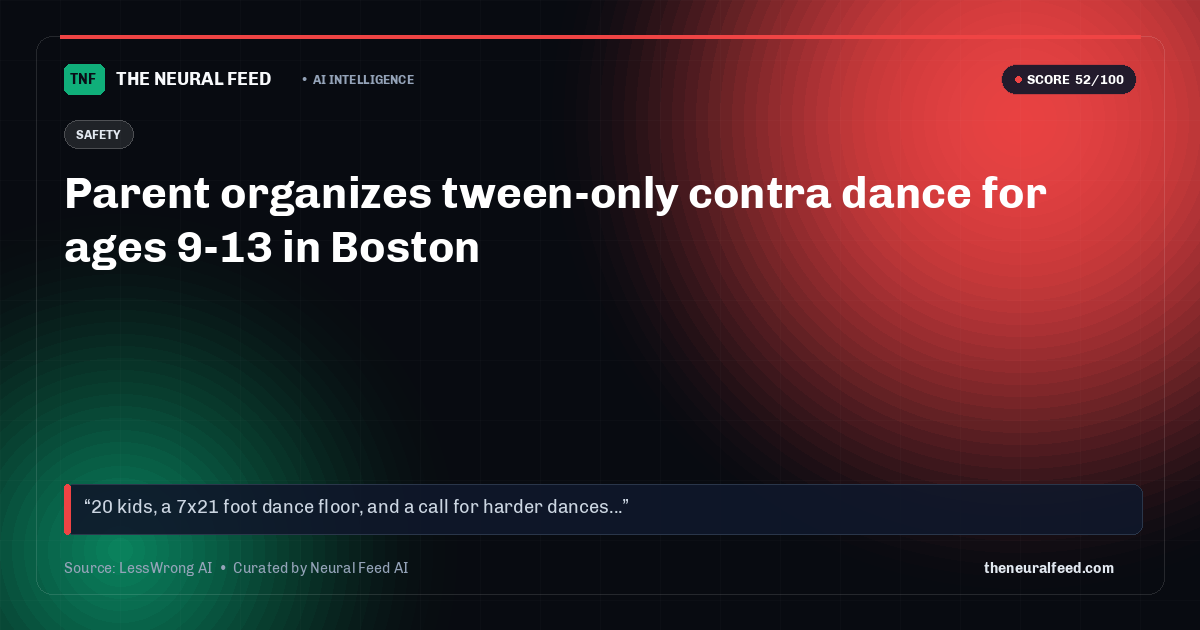 Parent organizes tween-only contra dance for ages 9-13 in Boston
