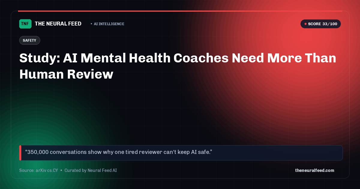 Study: AI Mental Health Coaches Need More Than Human Review