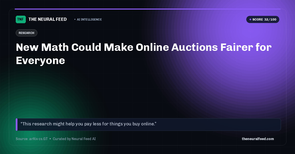 New Math Could Make Online Auctions Fairer for Everyone