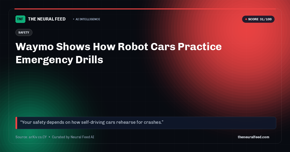 Waymo Shows How Robot Cars Practice Emergency Drills