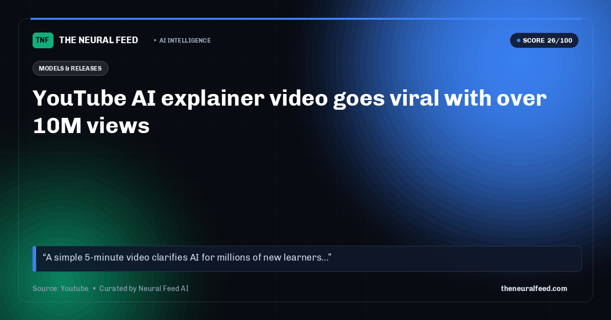 YouTube AI explainer video goes viral with over 10M views