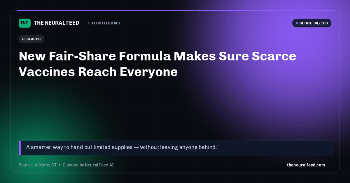 New Fair-Share Formula Makes Sure Scarce Vaccines Reach Everyone