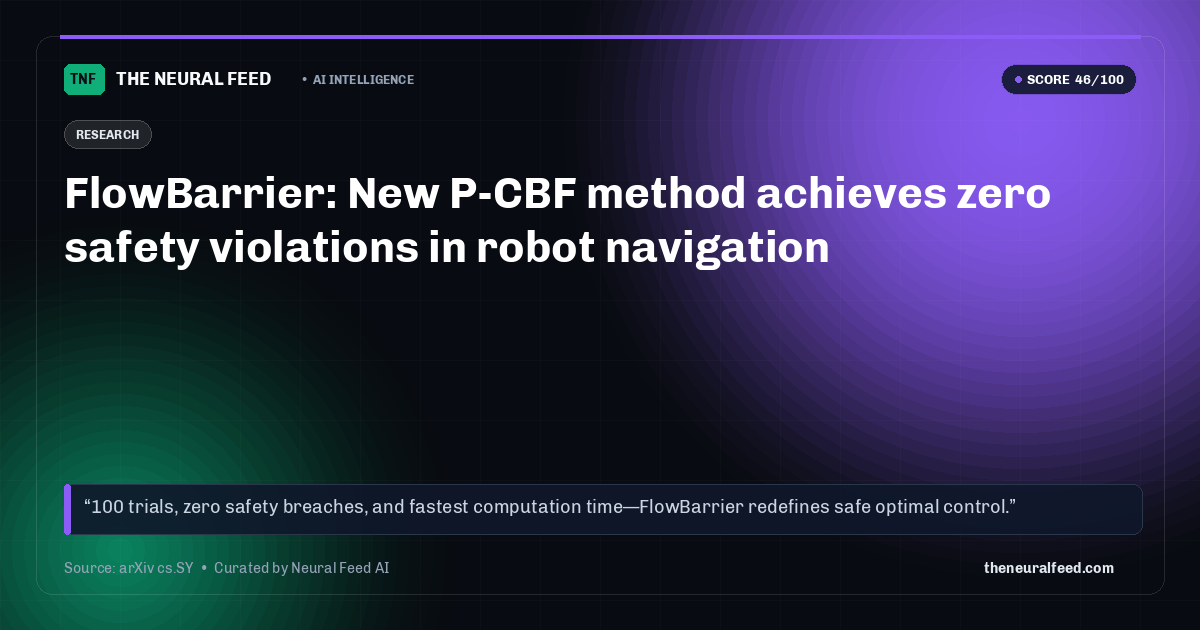 FlowBarrier: New P-CBF method achieves zero safety violations in robot navigation
