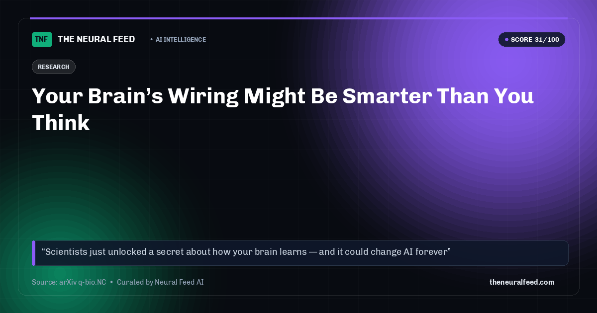 Your Brain’s Wiring Might Be Smarter Than You Think
