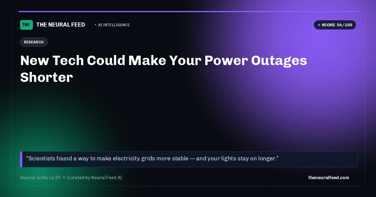 New Tech Could Make Your Power Outages Shorter
