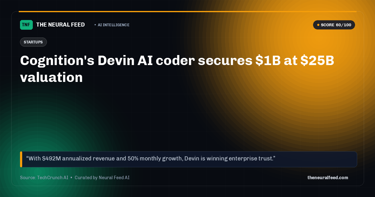 Cognition's Devin AI coder secures $1B at $25B valuation