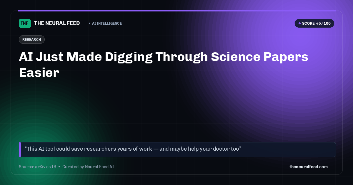 AI Just Made Digging Through Science Papers Easier