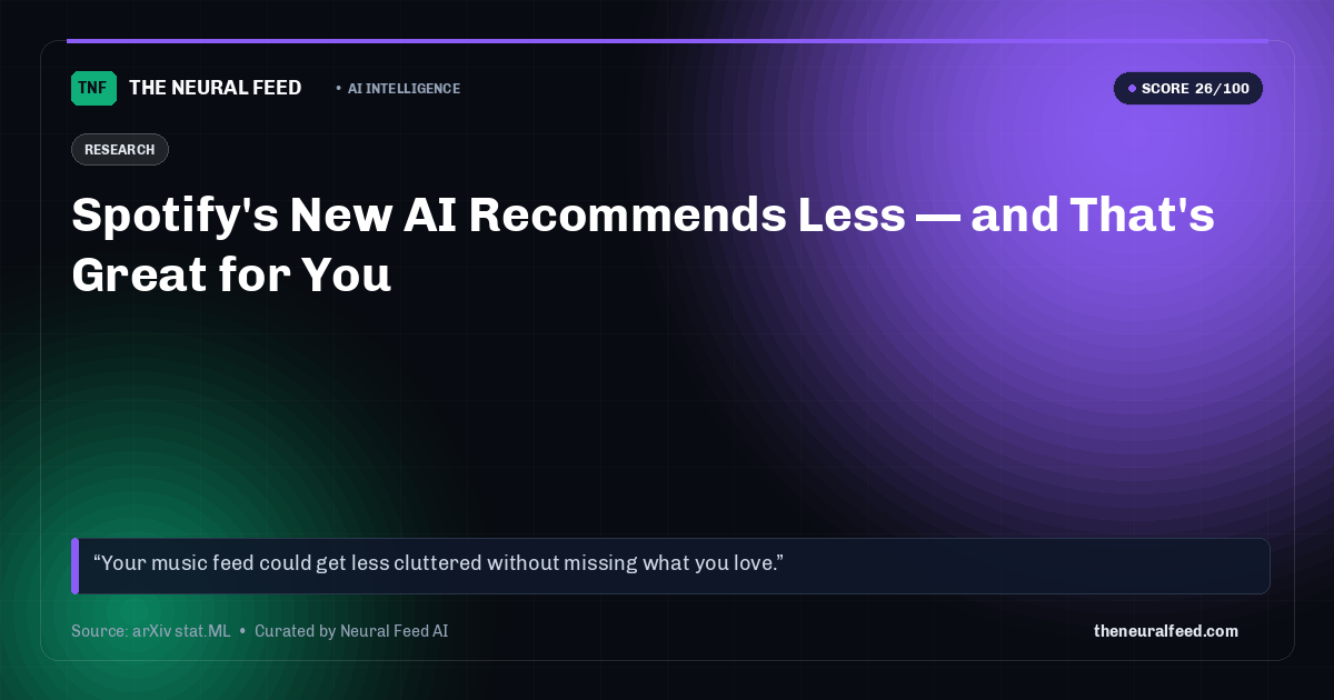 Spotify's New AI Recommends Less — and That's Great for You