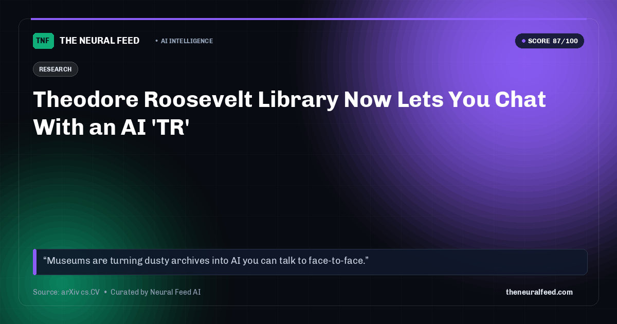Theodore Roosevelt Library Now Lets You Chat With an AI 'TR'