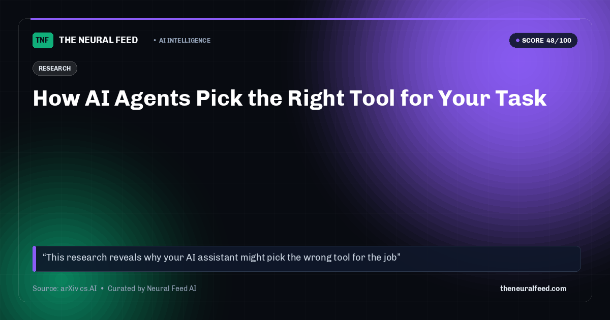 How AI Agents Pick the Right Tool for Your Task