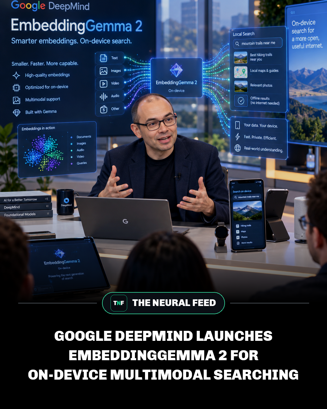 Google DeepMind Launches Embeddinggemma 2 for on-Device Multimodal Searching