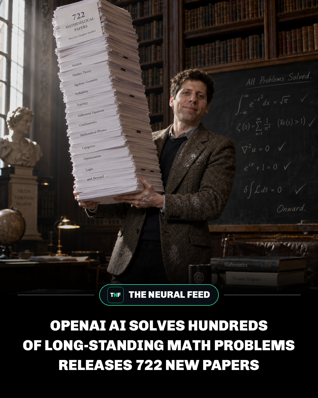 OpenAI's AI Solves Hundreds of Math Problems, Releases 722 Papers Accelerating Discovery