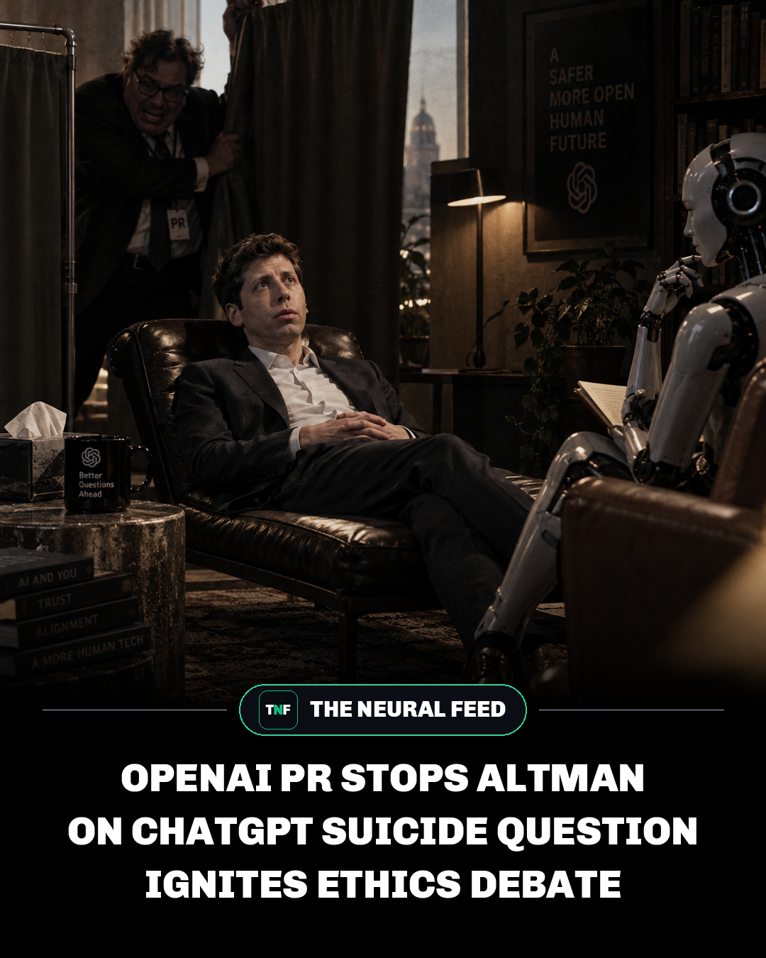 OpenAI PR Stops Altman on ChatGPT Suicide Question, Igniting Ethics Debate